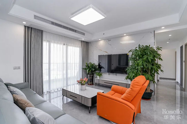 154㎡現(xiàn)代簡約，軟硬裝合理搭配塑造高級感，顏值與實用度并重